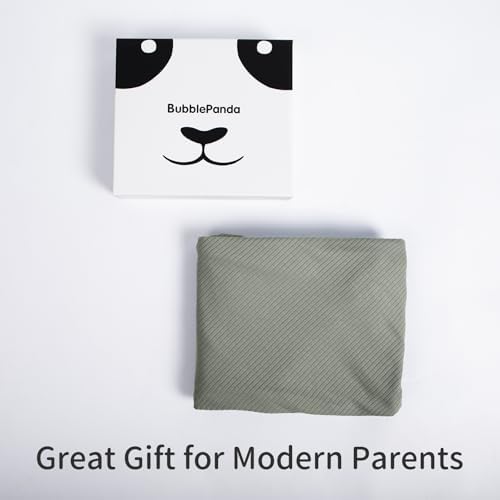 Folded BubblePanda nursing cover showing compact travel size