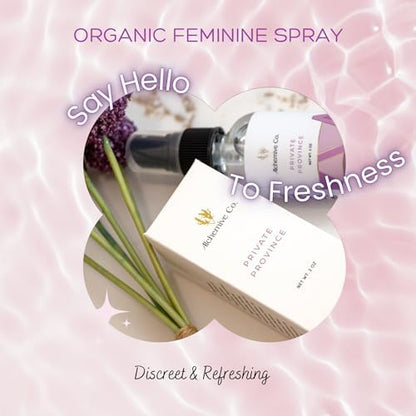 Alchemive Co. Private Province botanical intimate deodorant mist imported from USA.