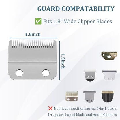 CR8GR8 hair trimmer guide attachments displayed alongside the included black mesh organizer bag