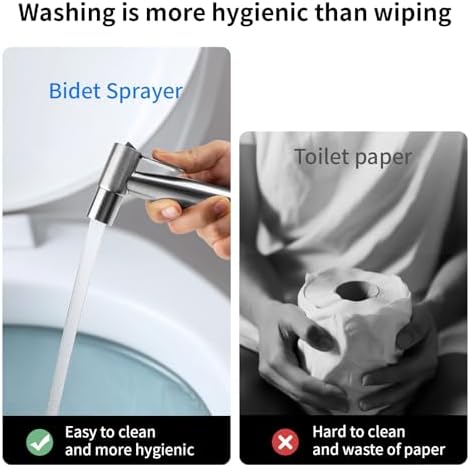 Homwe stainless steel bidet sprayer kit with hose and mounting hardware