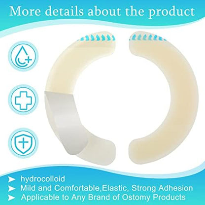 Siifert colostomy bag barrier strips set of 40 pieces for leakage protection.