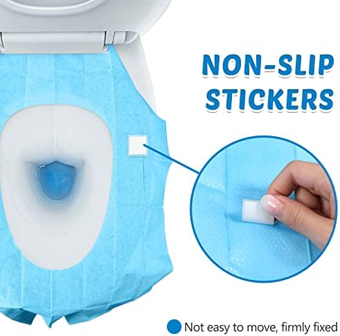 Dual layer design of Yahenda toilet seat mats featuring wood pulp and waterproof film.