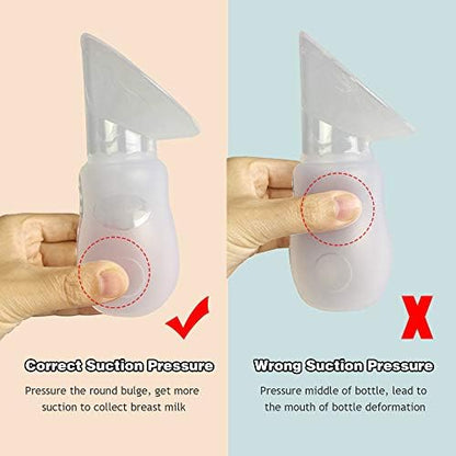 Side view of the portable hands free milk catcher illustrating its compact lightweight size.