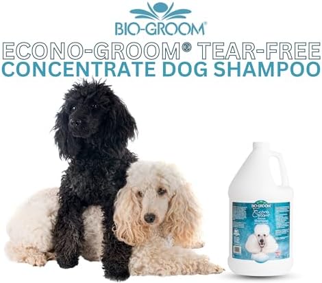 Bio-Groom Econo-Groom tearless dog shampoo container size comparison