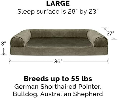 Machine washable pet couch replacement cover in dark sage green color