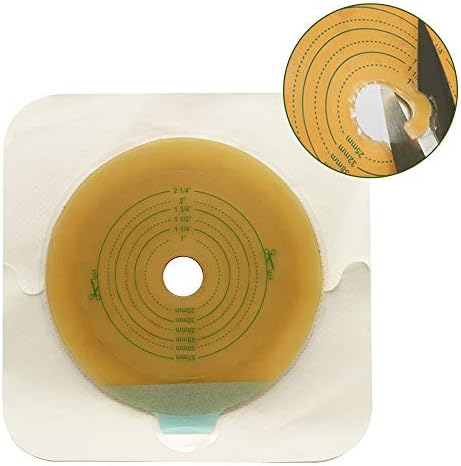 LotFancy two piece ostomy system components highlighting the secure flange connection mechanism