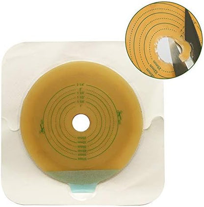 LotFancy two piece ostomy system components highlighting the secure flange connection mechanism