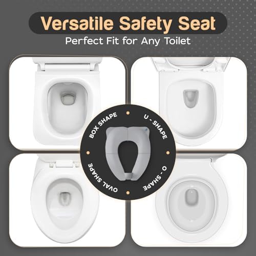 Baby Proof Me Essentials durable folding toilet seat packaging and included accessories
