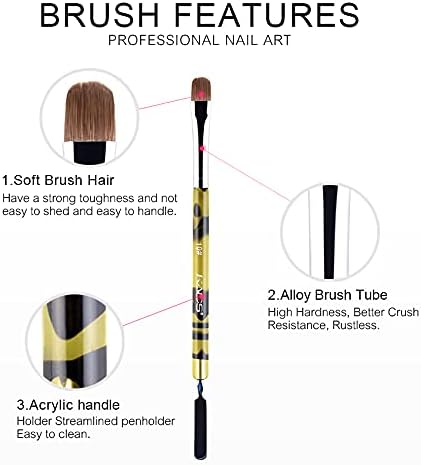 Close up of Kolinsky sable brush bristles for nail art
