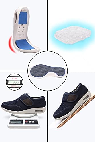Bottom view of non-slip rubber foam outsole for elderly safety.