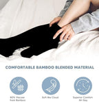 Close-up of the non-binding top on BampooPanPa diabetic socks for circulation support.
