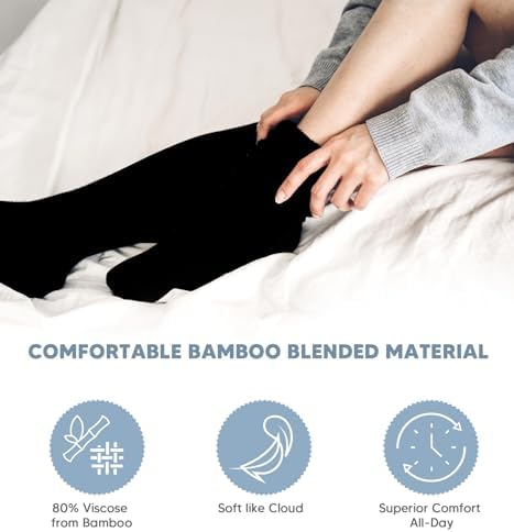 Close-up of the non-binding top on BampooPanPa diabetic socks for circulation support.