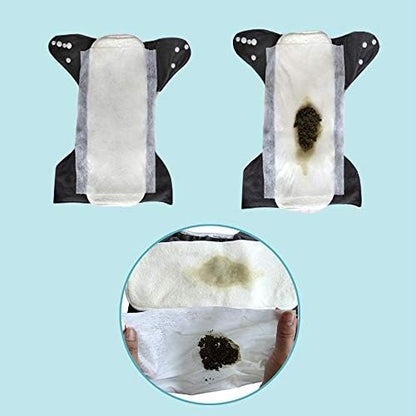LVBB bamboo liner being used as a gentle wet wipe