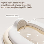 Detailed view of the Kindsgut removable inner potty bowl and splash guard
