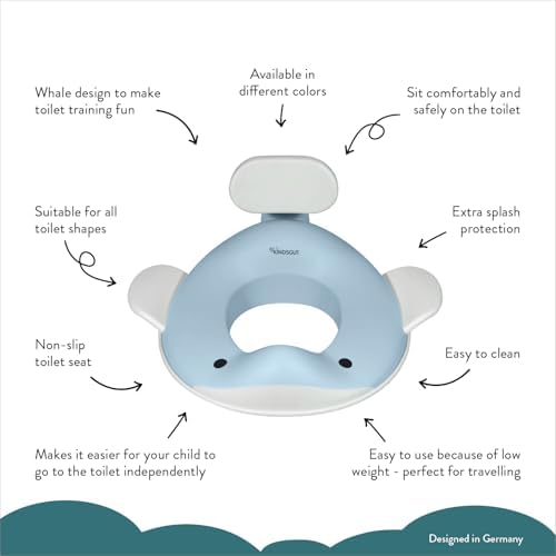 Kindsgut authentic imported whale toilet reducer in light blue lifestyle setting