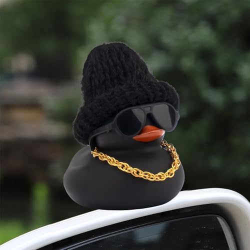 Wonuu squeaking rubber ducky for car accessory pieces close up