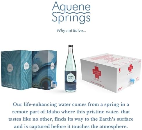Side profile of Aquene Springs silica water box