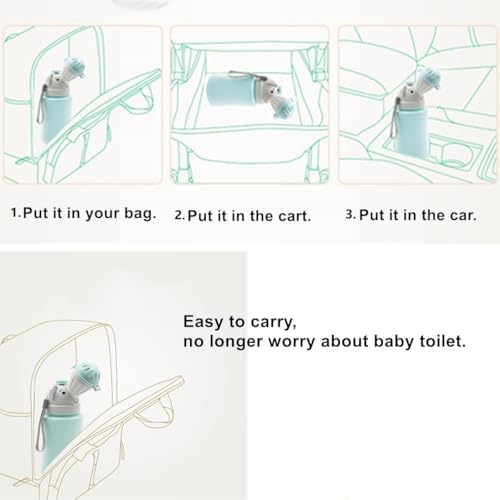 Kids Portable Travel Urinal 500ml for Toddler Boys Girls Pee Training Emergency Toilet Potty for Car Trip Outdoor Camping on The Road Park Beach Travel Essentials - Image 7