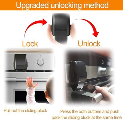 Pilispark white and black oven locks for home safety