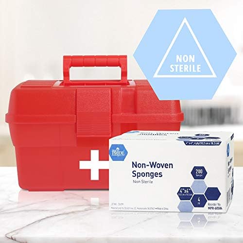 MED PRIDE USA imported surgical sponges bulk packaging contents displayed
