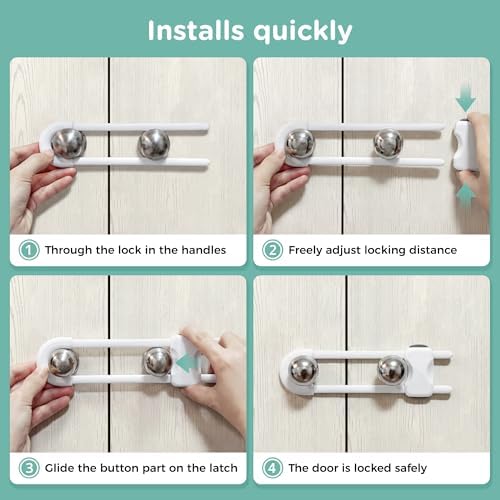 Set of four Skyla Homes baby proofing locks for drawers