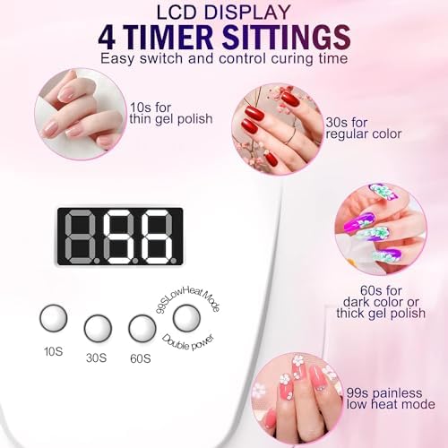 Top view of Nailgirls nail dryer with timer buttons