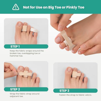 Authentic Welnove hammer toe corrector packaging with eight reusable wraps