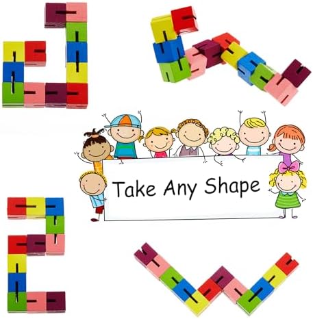 Premium sumind wooden sensory twist block toys being handed out as premium teenage birthday party favors