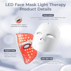 Side view of the lightweight ONLUKY cordless light therapy mask illustrating the ergonomic facial contour wrap.