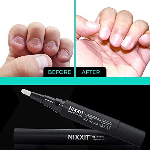 Adult applying bitter taste solution to cuticles and nails