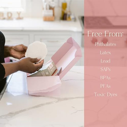 Breastfeeding mother using NuAngel disposable nursing pads for discretion