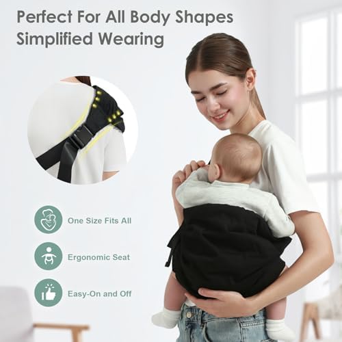 MISSWISDOM toddler carrier black mesh fabric close up highlighting breathable material