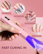 Mlogiroa pink nail light showing digital button operation
