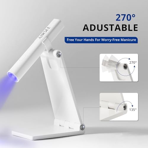 AIRSEE mini nail lamp USB charging port and control buttons