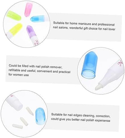 Close up of nail polish remover pen tip for precision cleaning