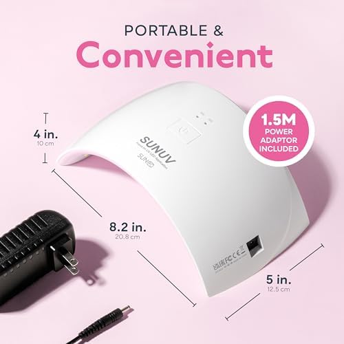 Sunuv Sun9c lamp curing fingernails in home setting