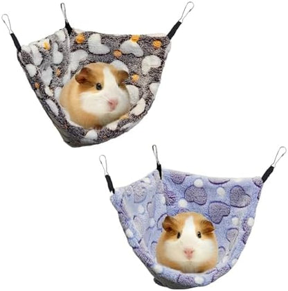 GOMICRAFT soft velvet pet hammock shown from an angled perspective highlighting the adjustable metal hooks.