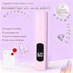 Kylara travel nail light showing compact pocket-sized scale