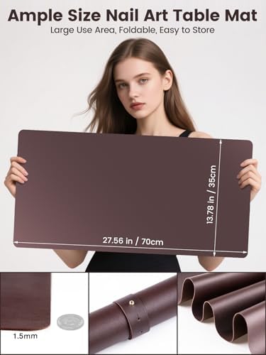 Beloving nail desk pad used as a craft and vanity mat