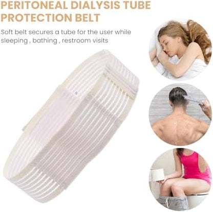 EXCEART abdominal feeding tube belt displaying the breathable natural cotton and dacron material texture