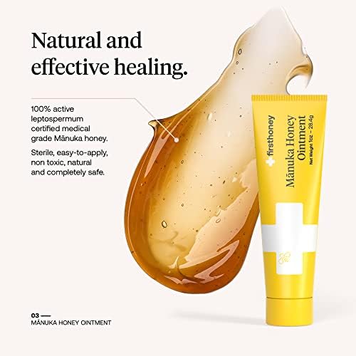 Antibiotic free burn care and scar gel ointment tube alongside its original protective box.