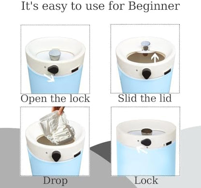 Side profile of Jm Yipeng odor control baby diaper pail