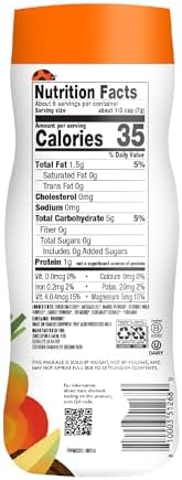 Once Upon a Farm fruit and veggie baby snacks nutrition facts label close up