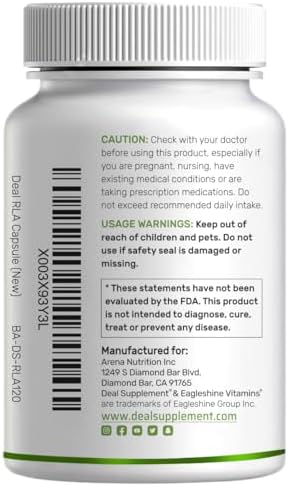 Deal Supplement antioxidant 120 vegetarian capsules bottle close up