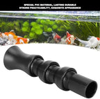 Aquarium duckbill flat nozzle fitting connected to tubing