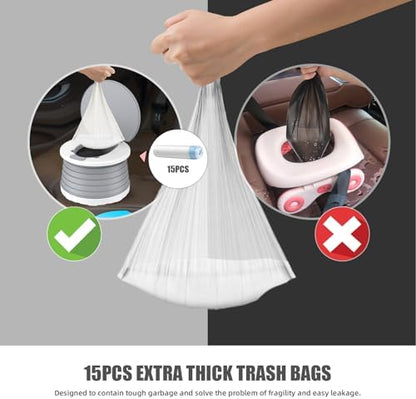 Folded Visator travel potty seat for easy storage