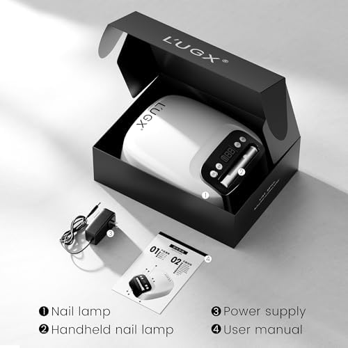 L'UGX UV LED lamp with hand inside demonstrating spacious design