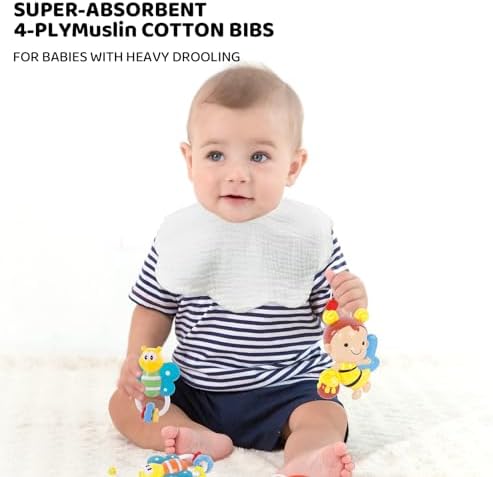 Unisex petal shape drooling bibs for infants
