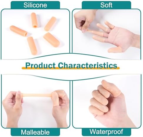 MoHern reusable finger covers being washed with warm soapy water