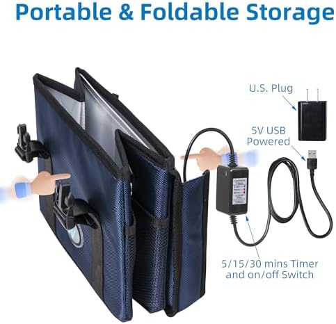 Compact folded view of Uvcoolplunge sanitizer for travel